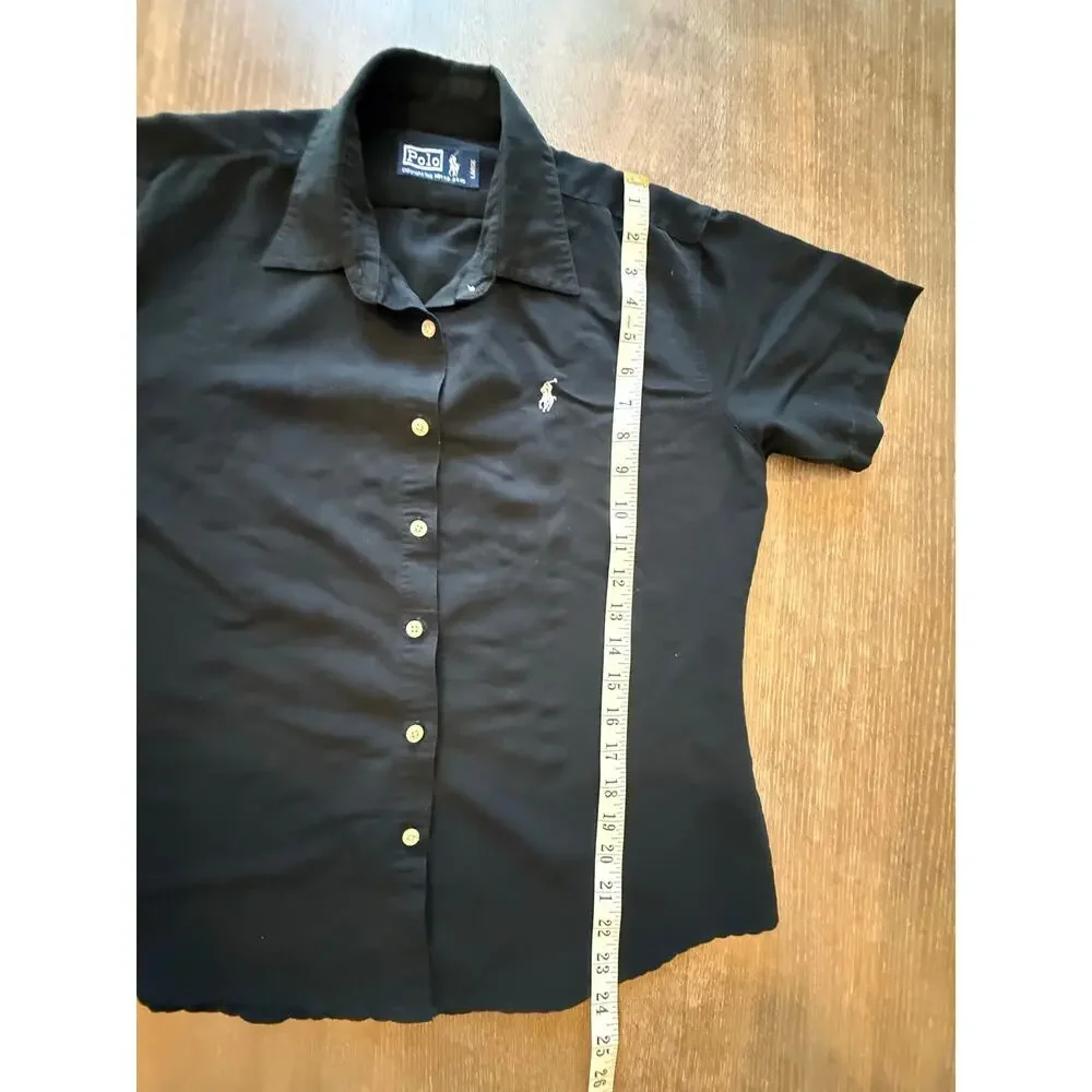 POLO Ralph Lauren Black S/S Button Down Casual Shirt Men size L